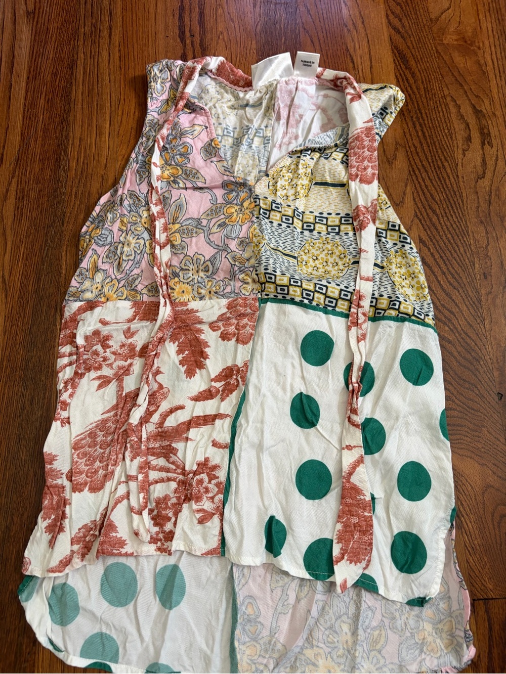 *Anthropologie Patchwork Printed Tank Top Women’s Size S
